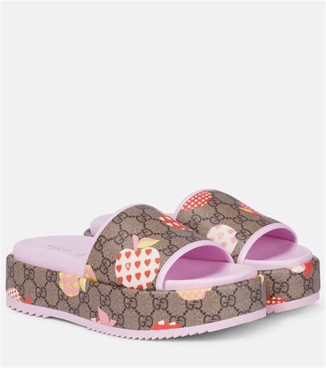 gucci slides les pommes|Gucci Slides for Women .